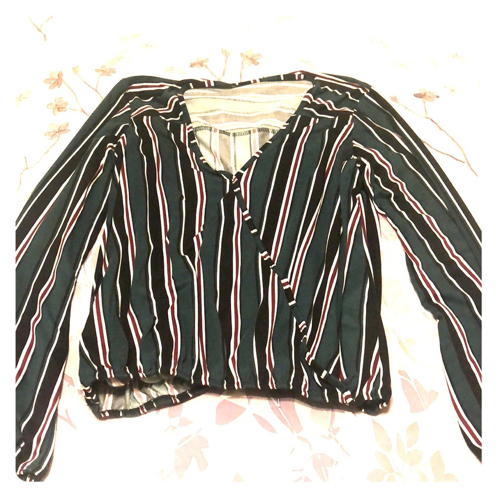 Striped long sleeve casual shirt
